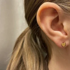 Örhängen Mini Heart Förgyllt Silver