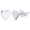 Örhängen Mini Heart Rhodinerat Silver