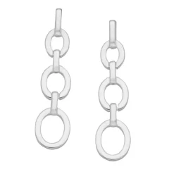 Örhängen Oval Rings Silver