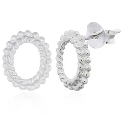 Örhängen Oval Twisted Wire Silver