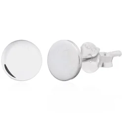Örhängen Round Disc Silver