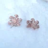 Örhängen Snowflake Borstat Roséförgyllt Silver