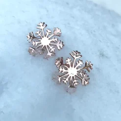 Örhängen Snowflake Roséförgyllt Silver