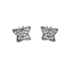 Örhängen Sparkling Butterfly Rhodinerat Silver