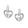 Örhängen Sparkling Double Hearts Silver
