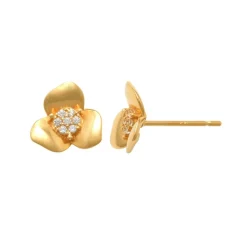 Örhängen Sparkling Flower 18K Guld