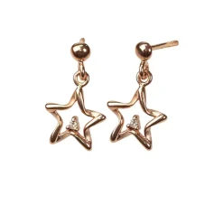 Örhängen Sparkling Stars Roséförgyllt Silver