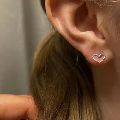Örhängen Swirl Heart Silver