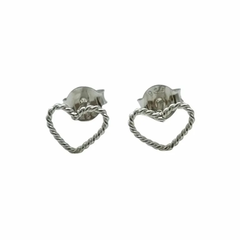 Örhängen Swirl Heart Silver
