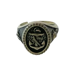 Ring Anchor Oxiderat Silver