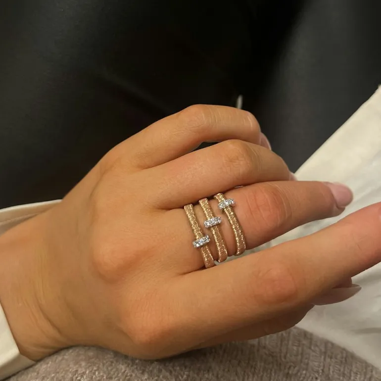Ring Aurora Roséförgyllt Silver