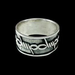 Ring Barbed Wire Silver