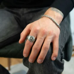 Ring Celtic Cross Oxiderat Silver