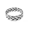 Ring Fishbone Oxiderat Silver