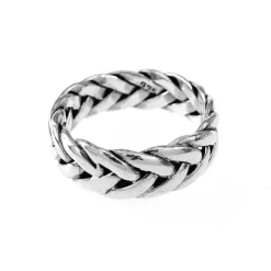 Ring Fishbone Oxiderat Silver