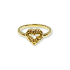 Ring Heart Förgyllt Silver