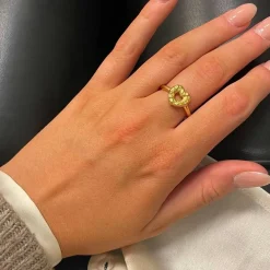 Ring Heart Förgyllt Silver