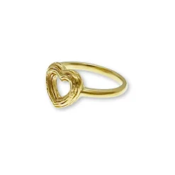 Ring Heart Förgyllt Silver
