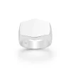 Ring Klackring Hexagon Silver