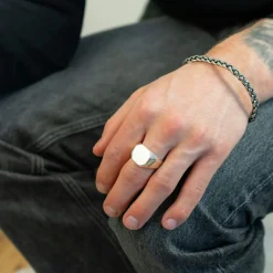 Ring Klackring Hexagon Silver