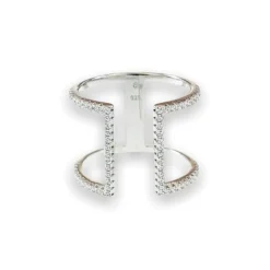 Ring Open Sparkling Silver