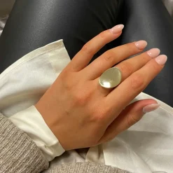 Ring Plate Förgyllt Silver