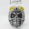 Ring "Skull With Bikerglasses" Stål