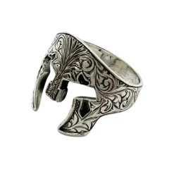 Ring Roman Helmet Silver