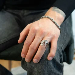 Ring Roman Helmet Silver