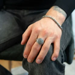 Ring Runes Oxiderat Silver