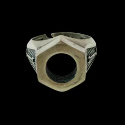 Ring Screwnut Oxiderat Silver