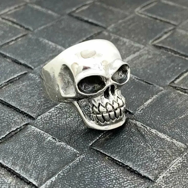 Ring Skull Oxiderat Silver