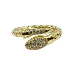 Ring Snake Förgyllt Silver