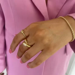 Ring Snake Förgyllt Silver