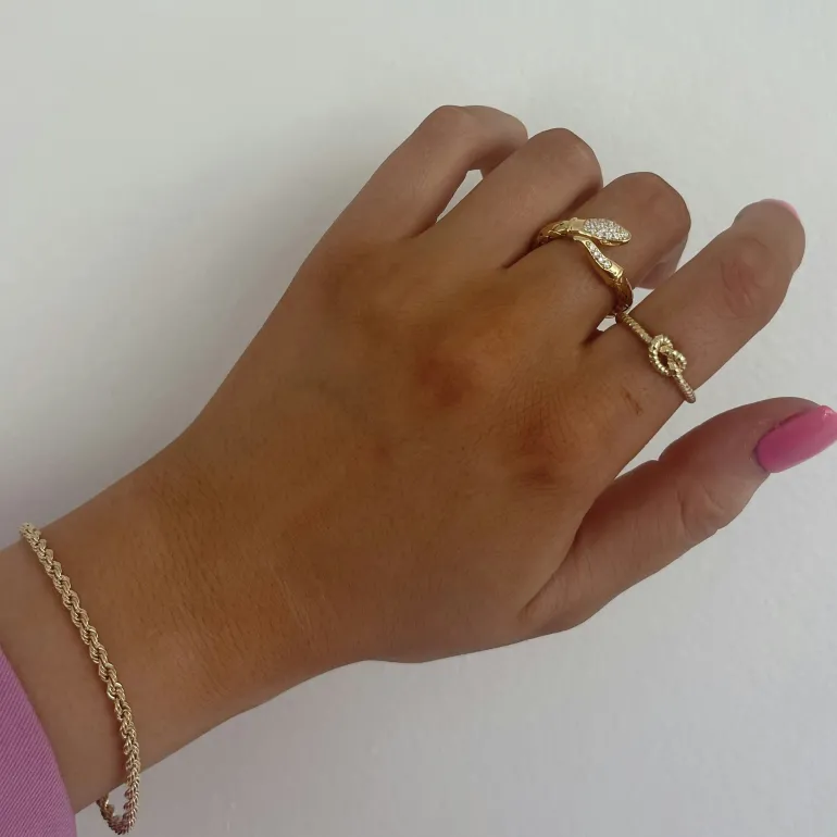 Ring Snake Förgyllt Silver
