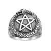 Ring Snake Star Oxiderat Silver