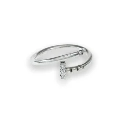 Ring Spike Sparkling Silver