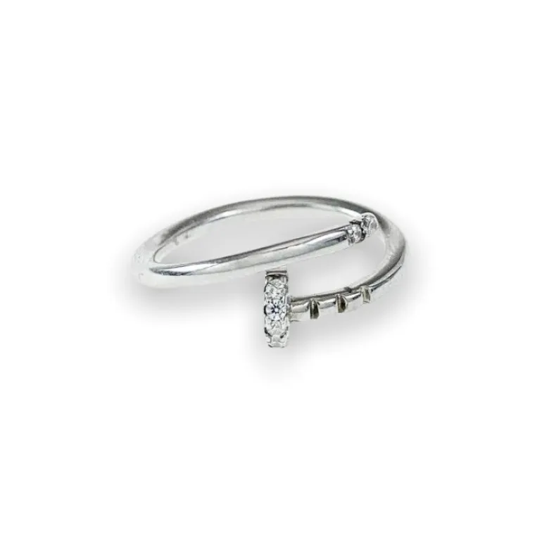 Ring Spike Sparkling Silver