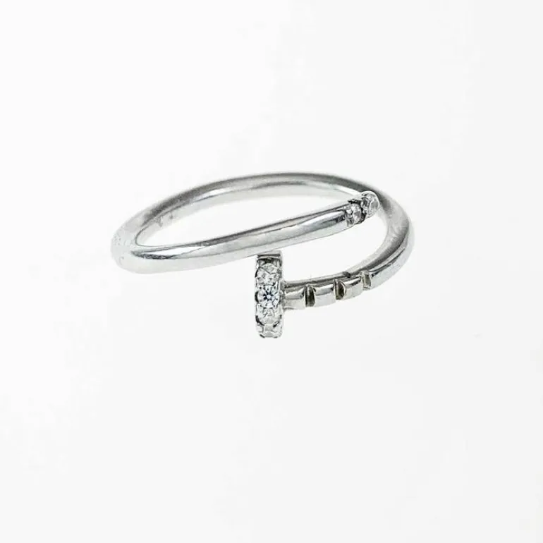 Ring Spike Sparkling Silver