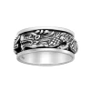 Ring Spinning Dragon Oxiderat Silver