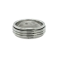 Ring Spinning Lines Silver