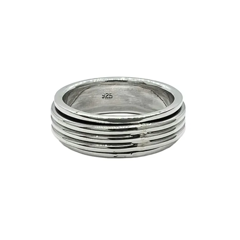 Ring Spinning Lines Silver