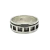 Ring Spinning Squares Oxiderat Silver