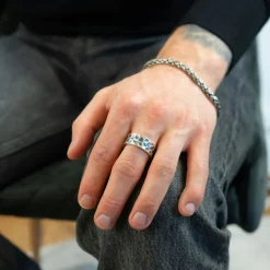 Ring Spots Oxiderat Silver