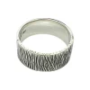 Ring Striped Oxiderat Silver