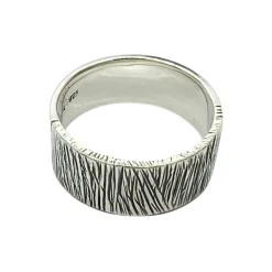 Ring Striped Oxiderat Silver