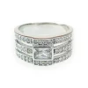 Ring Triple Row Sparkling Silver