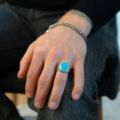 Ring Turquoise Oxiderat Silver