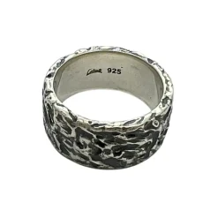 Ring Uneven Oxiderat Silver