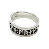Ring Viking Runes Oxiderat Silver